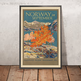 Norway Travel Poster: Norway in September by Freda Lingstrom
