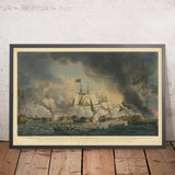 Bataille de Camperdown : La flotte néerlandaise vaincue en 1797, par Robert Dodd 