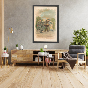 A framed image of Stolen Sweets Vintage Advertising Poster by Henry Jerome Schile, 1893