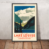 Banff National Park Travel Poster: Lake Louise in the Canadian Rockies