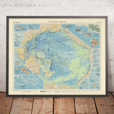 Mappa antica dell'Oceano Pacifico di Bartholomew, 1957: Mappe in riquadro, Ombreggiatura del rilievo 