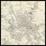 Personalised Old Map of Wakefield