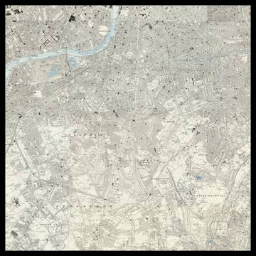 Eine alte Ordnance-Survey-Karte des Borough of Lambeth