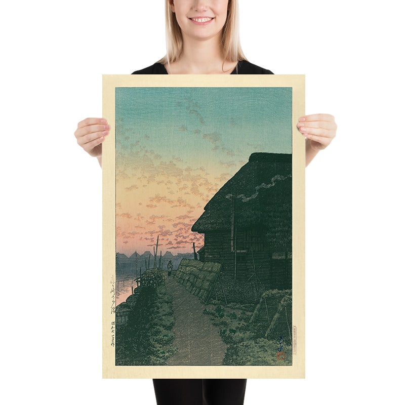 Tramonto a Morigaseki di Hasui Kawase, 1935 