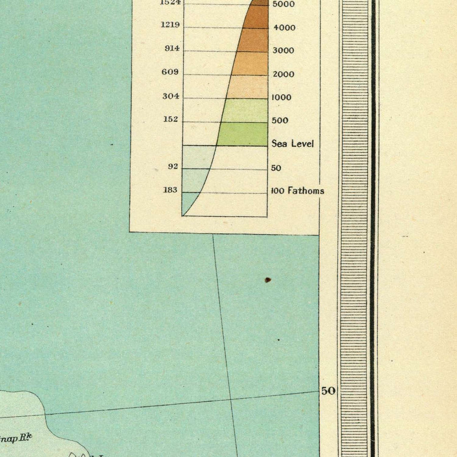 Old Map of Halifax, Newfoundland, Nova Scotia & New Brunswick by Bartholomew, 1922