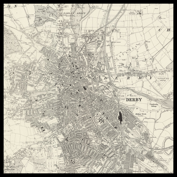 An old Ordnance Survey map of Derby