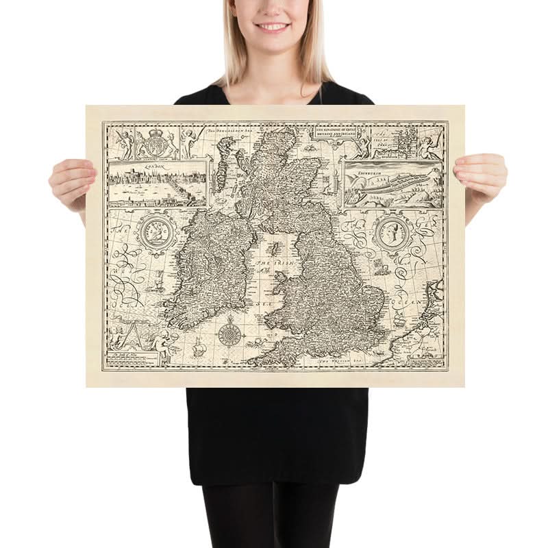 Antica mappa della Gran Bretagna e dell&
