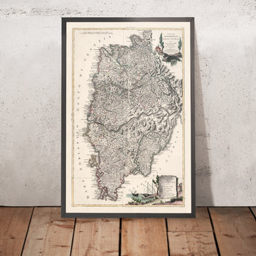 Old Map of Istria, Croatia & Slovenia by Zatta, 1784: Rijeka, Pula, Poreč, Kvarner, Habsburg–Venetian border