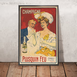 Champagne Plusquin Feu Vintage Champagne Poster by Ferdinand Freiherr von Reznicek, 1908