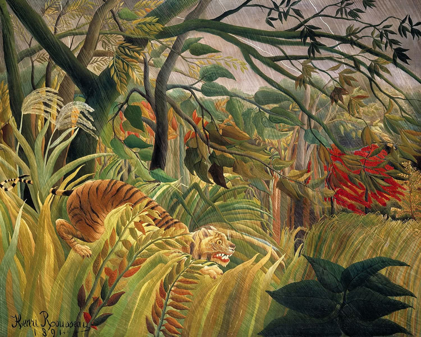 Le Tigre dans la tempête tropicale, Henri Rousseau, 1891