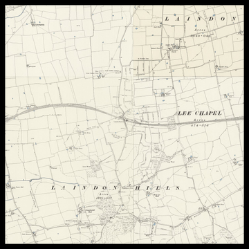 An old Ordnance Survey map of Thundersley & South Benfleet