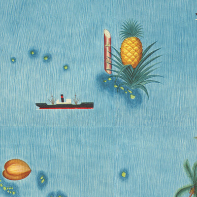 Old Pictorial Map of the Pacific Economy by Covarrubias, 1940: Trade, Resources, Pre-WWII Art
