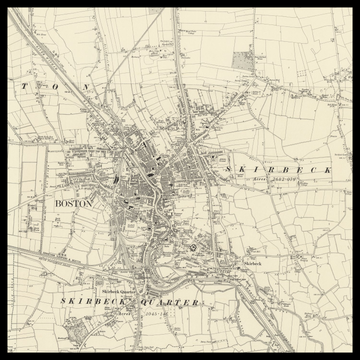 An old Ordnance Survey map of Boston