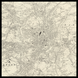 Mappa Antica Personalizzata di Huddersfield 