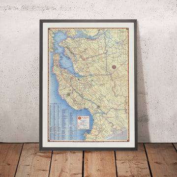 Old Street Map of San Jose, California, 1951: Bay Area, San Francisco, Silicon Valley