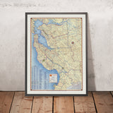 Old Street Map of San Jose, California, 1951: Bay Area, San Francisco, Silicon Valley