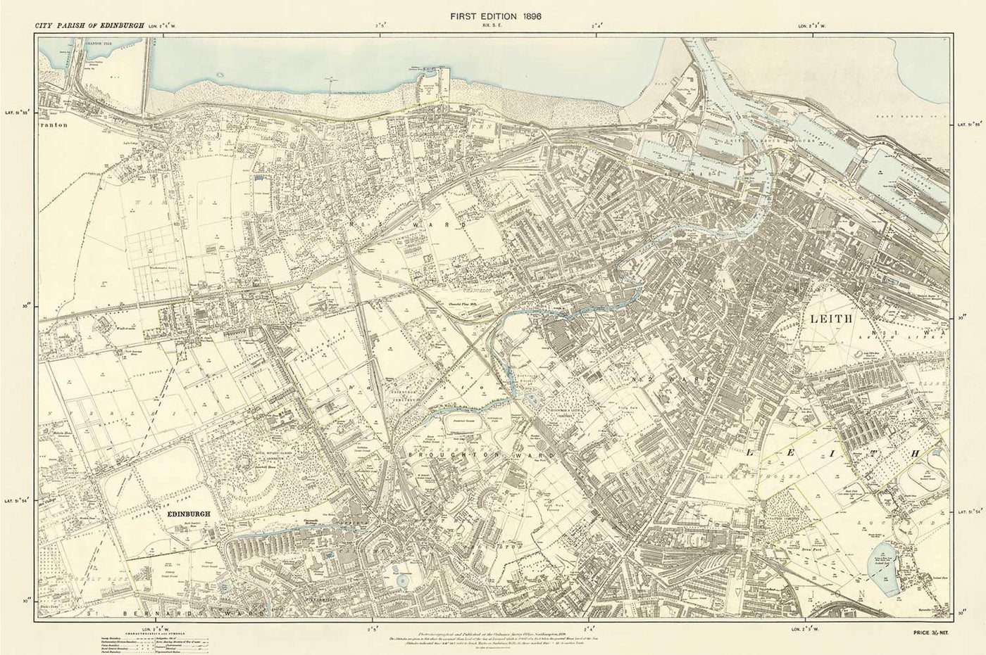 Personalisierte alte Karte von Clydebank 
