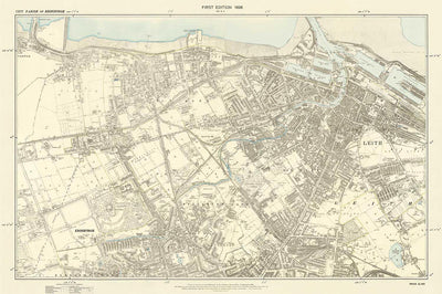Personalisierte alte Karte von Clydebank 