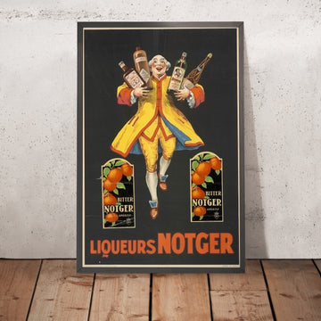A framed image of Notger Vintage Liqueur Poster by Samuel Colville Bailie, 1926