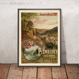 Poster di viaggio di Plombières-les-Bains: Chemins de fer de l’Est di F. Hugo d’Alesi 