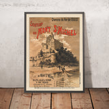 Mont-Saint-Michel Reiseplakat: Excursion au Mont St-Michel von Gustave Fraipont, 1895 