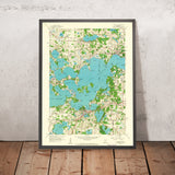 Old Map of Excelsior, Minnesota by USGS, 1958 – Lake Minnetonka & Wayzata