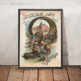 F. & M. Schaefer Brewing Co. Vintage Bock Beer Poster, 1824