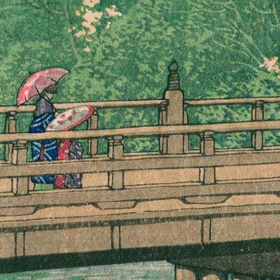 Benkei Bridge at Akasuka by Hasui Kawase, 1935