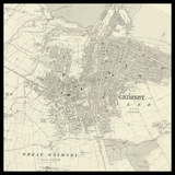 Personalised Old Map of Grimsby