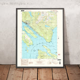 Map of Ketchikan, Alaska by USGS, 1991 – Tongass Narrows, Gravina Island & Annette Island
