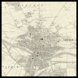 Mapa antiguo personalizado de Lincoln 