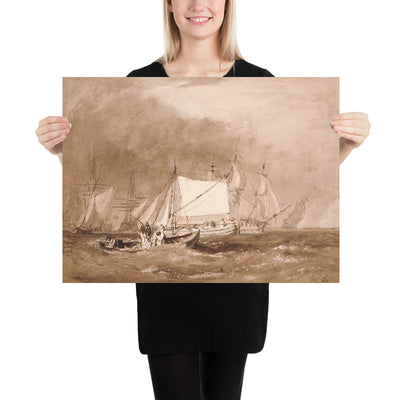 Shipping Scene, with Fishermen by Turner, 1815