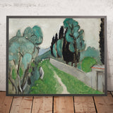 Landschaft mit Zypressen und Olivenbäumen in der Nähe von Nizza (Paysage avec cyprès et oliviers aux environs de Nice) von Henri Matisse, 1918 