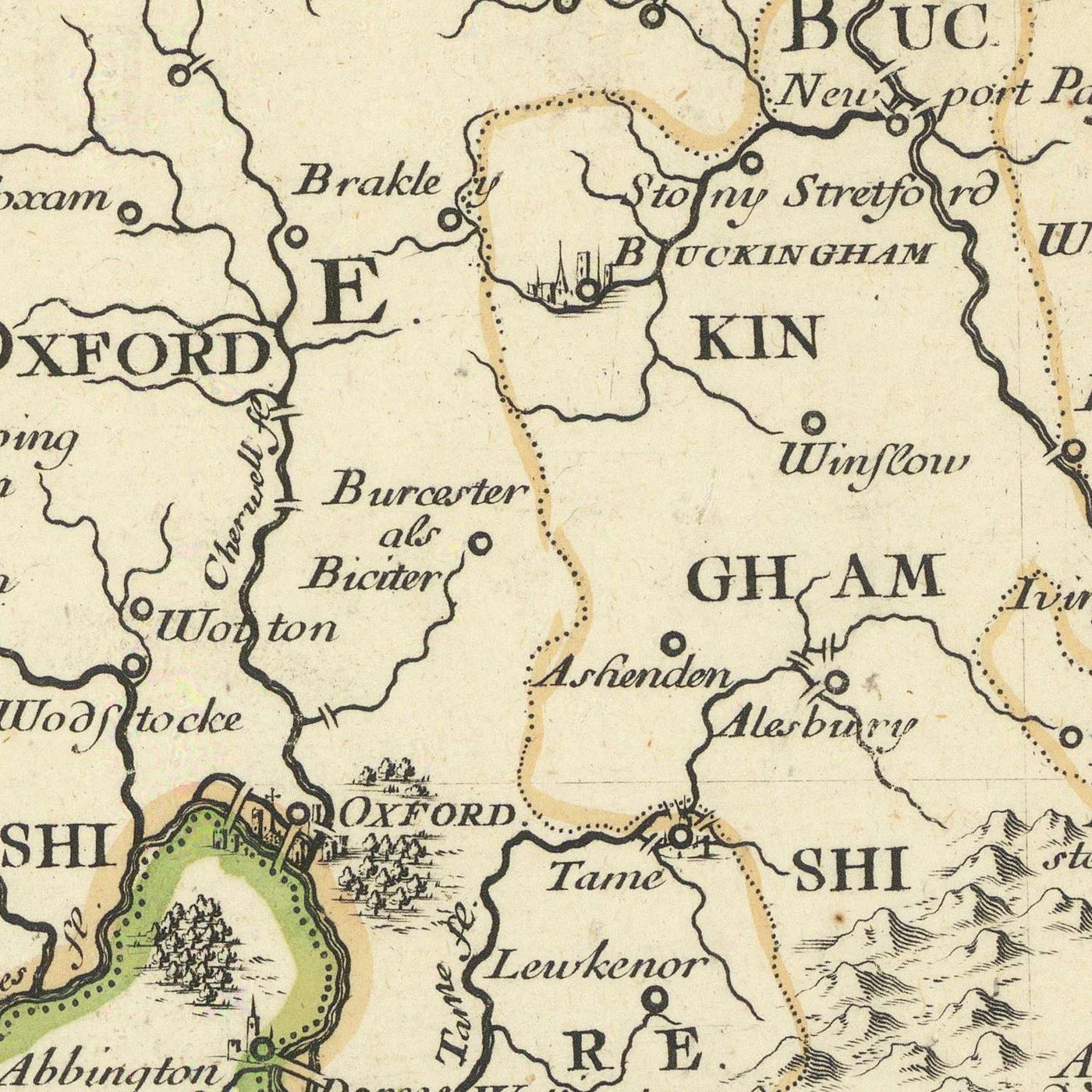 Historic County of Wessex: West Country, Hampshire & Berkshire by Sanson, 1654