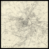 Carte ancienne personnalisée de Shrewsbury 