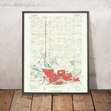 Old Map of Cheyenne, Wyoming by USGS, 1961 – Wyoming State Capitol & F.E. Warren AFB