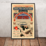 Orient Express Travel Poster: Londres-Paris-Constantinople, 1888