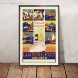 Europe Travel Poster: Lamport & Holt Cruises by Walter Thomas
