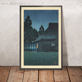 Pioggia serale in un chiosco sul lago di Hasui Kawase 1935 