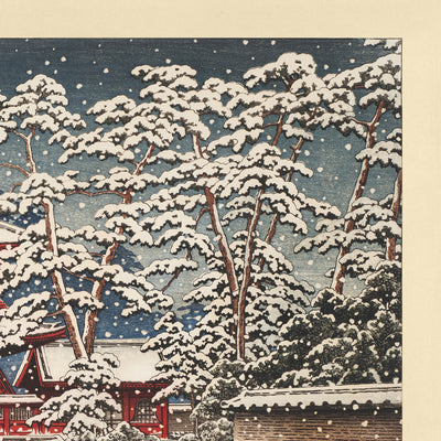 Zojoji Temple in the Snow, Tokyo by Hasui Kawase 1929