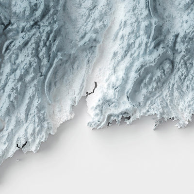 Connecticut Topographic 3D Relief Map