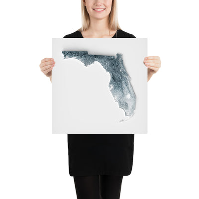 Florida topografische 3D-Reliefkarte 