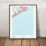 Old Map of Atlantic City, New Jersey by USGS, 1952 – Boardwalk & Atlantic Ocean