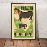 Chicago Travel Poster: Brookfield Zoo by Mildred Waltrip, 1936