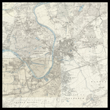 Carte ancienne personnalisée de Kingston upon Thames 