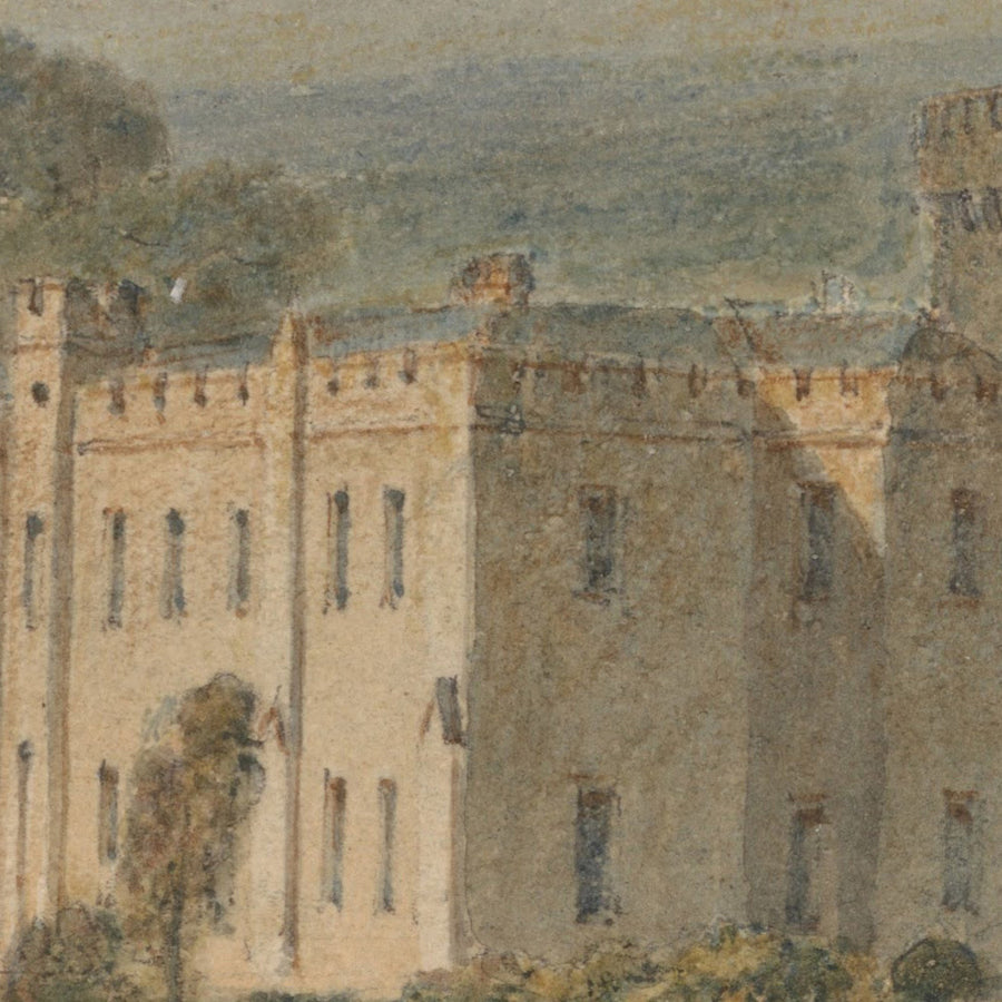 Vue du château de Hampton Court, Herefordshire, depuis le sud-est par Turner, 1806 