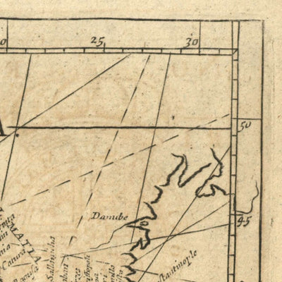 Carta náutica antigua del océano Atlántico de Mount, 1766: costas, líneas loxodrómicas y rosa de los vientos