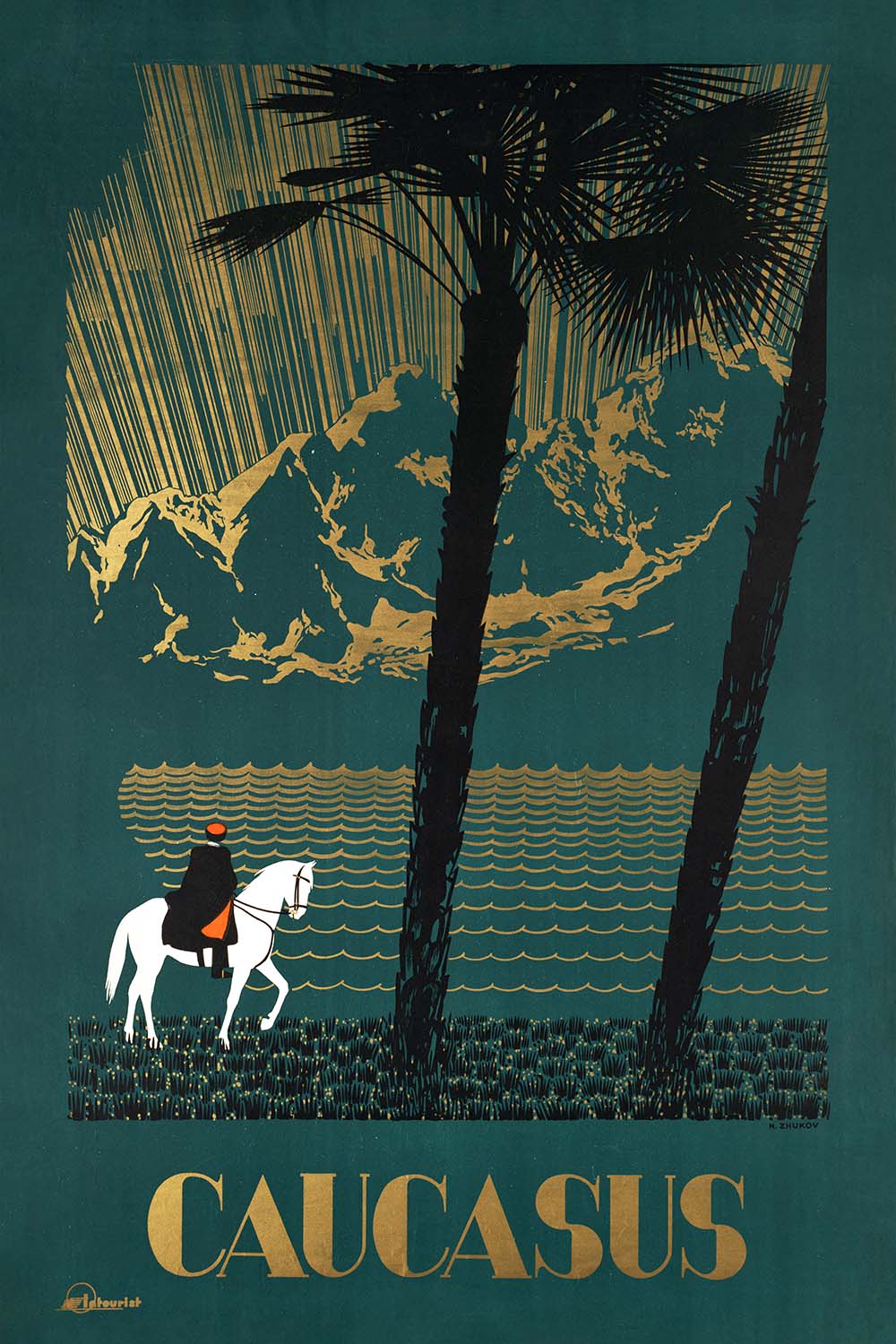 Caucasus Travel Poster by N. Zhukov