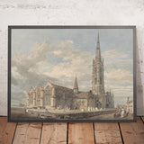 Vue du Nord-Est de l'église de Grantham, Lincolnshire par Turner, 1797 