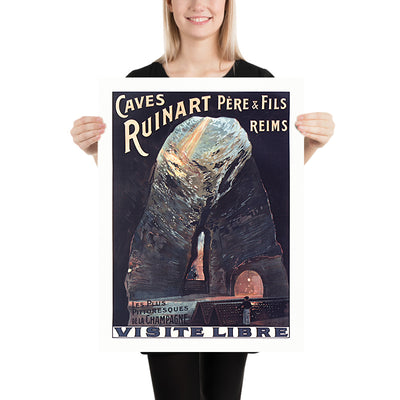 Reims Travel Poster: Caves Ruinart Père et Fils by Louis Tauzin, 1914
